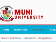 Muni University Courses, Admission Requirement and Cut Off Points