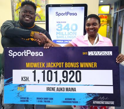 Homabay Celebrates Second Lady Winner as Irene Auko Maina Scoops 1 Million Bob in SportPesa Midweek Jackpot