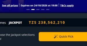 Sportpesa 13 Games Jackpot in Tanzania,23/10/2026:Win Tsh 238,562,210